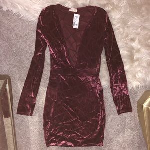 Short plum dress